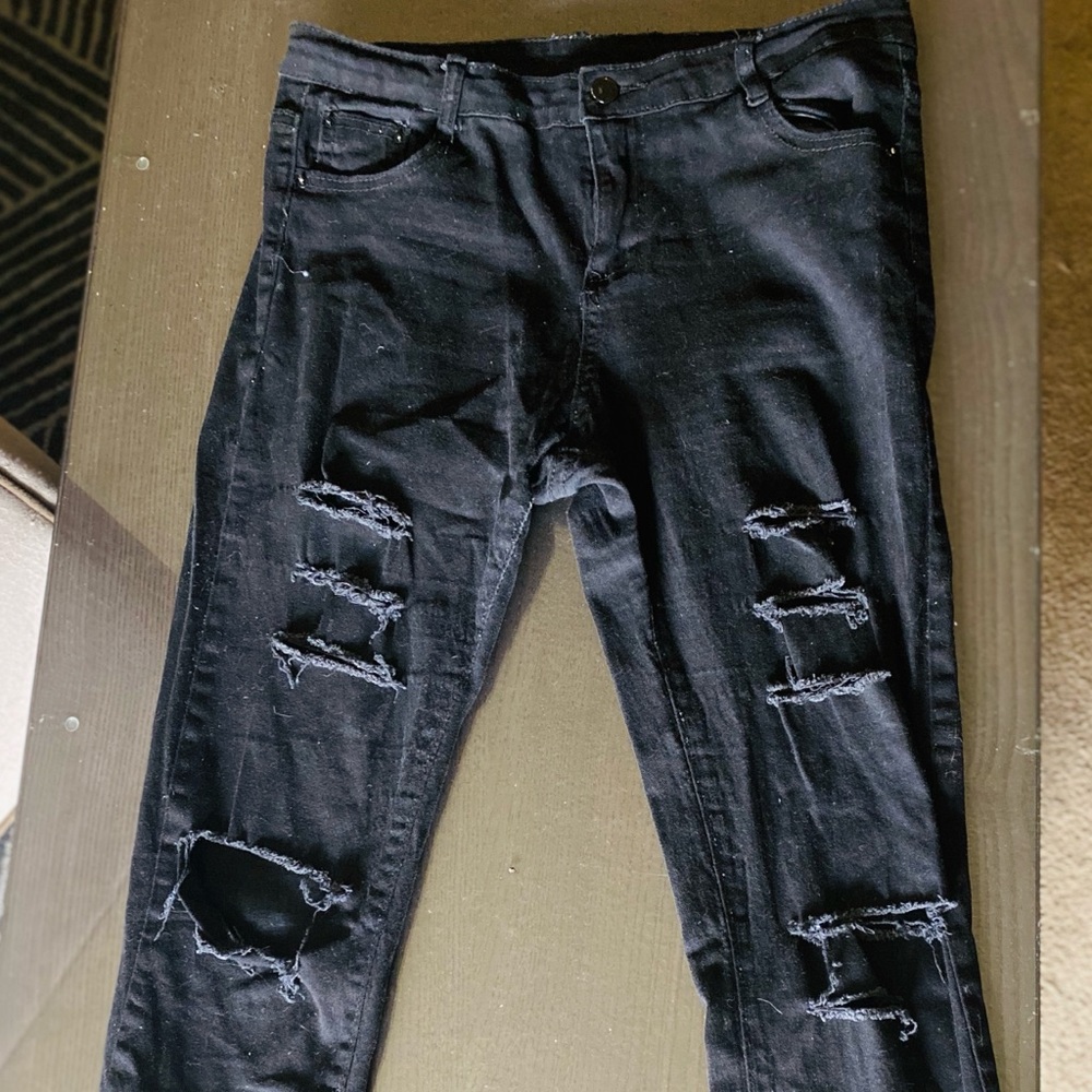 💰Black distressed jeans 💰